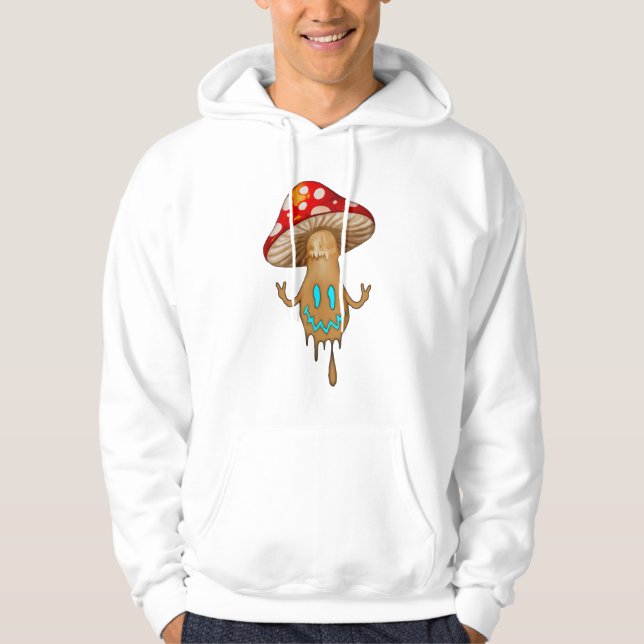 Cute Mushroom Peace Sign Hooded Sweatshirt  (Front)