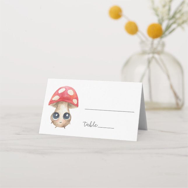 Cute mushroom - place card (Front)