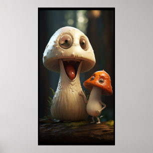 Cute Mushroom Poster