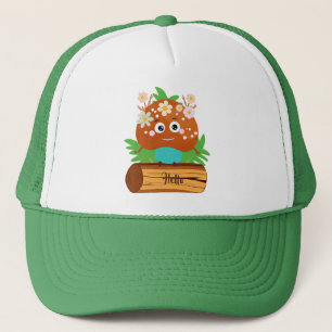 Cute mushroom with flowers trucker hat