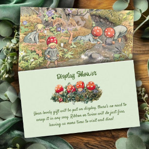 Cute Mushroom Woodland Baby Shower Display Shower Enclosure Card
