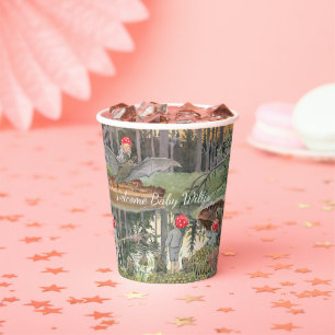 Cute Mushroom Woodland Frog Baby Shower  Paper Cups