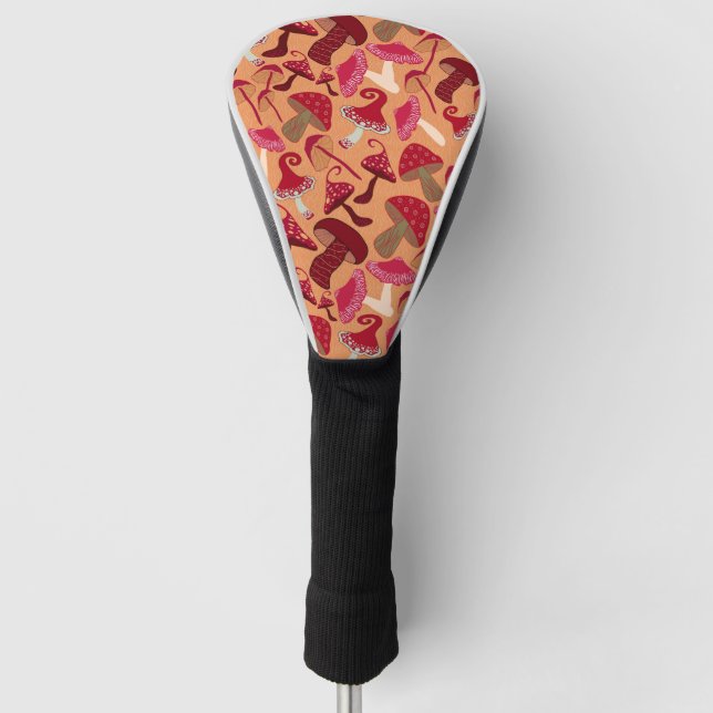 Cute Mushrooms Golf Head Cover (Front)