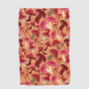 Cute Mushrooms Golf Towel