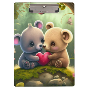 Cute mushrooms in the forest clipboard