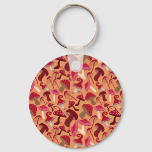 Cute Mushrooms Key Ring