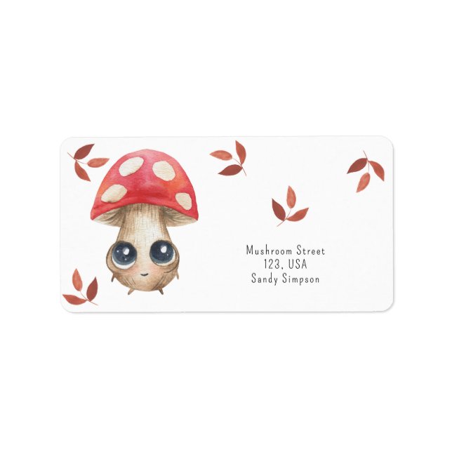 Cute mushrooms -  label (Front)