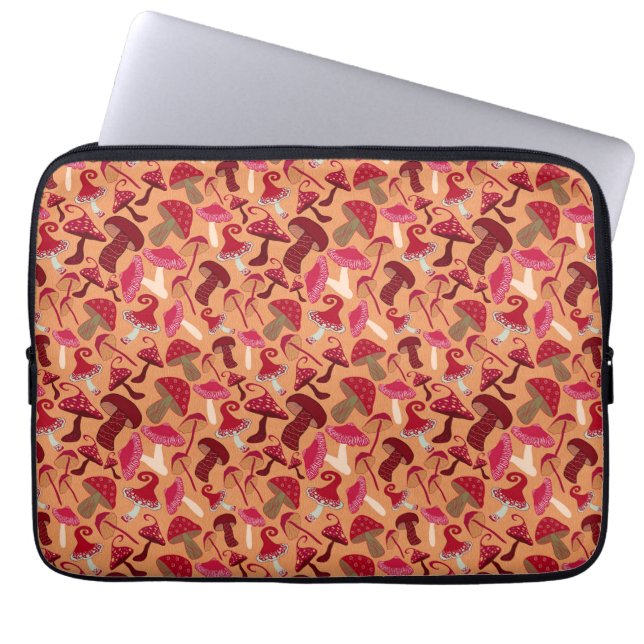 Cute Mushrooms Laptop Sleeve (Front)