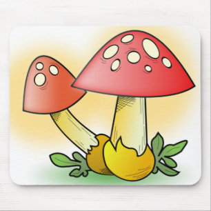 CUTE MUSHROOMS MOUSE PAD