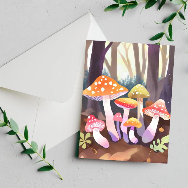 Cute Mushrooms | Watercolor Forest Card (Creator Uploaded)