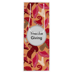 Cute Mushrooms Wine Gift Bag