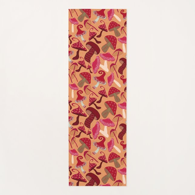 Cute Mushrooms Yoga Mat (Front)