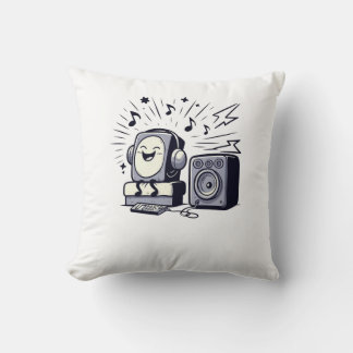 Cute Music Lover – Fun Cartoon Music Pillow