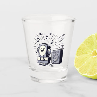 Cute Music Lover – Fun Cartoon Music Tumbler Shot Glass
