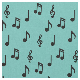 Cute Music Notes Musician Teacher Fabric