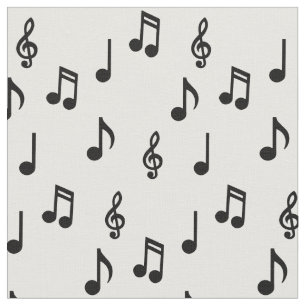 Cute Music Notes Musician Teacher Fabric