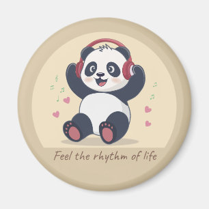 Cute Music Panda Magnet