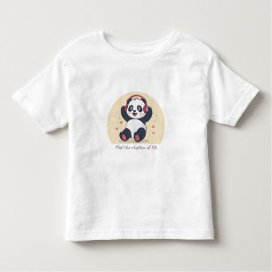 Cute Music Panda Toddler T-Shirt
