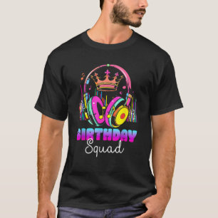 Cute Music Princess Rockstars Birthday Squad Frien T-Shirt