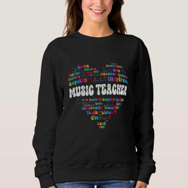 Cute Music Teacher Appreciation Week back to schoo Sweatshirt (Front)