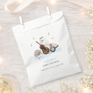 Cute Musician Polar Bear Baby Shower Favour Bag