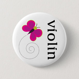 Cute Musician Violin Button