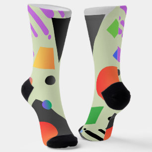 Cute muticolor abstract pattern Modern design Socks