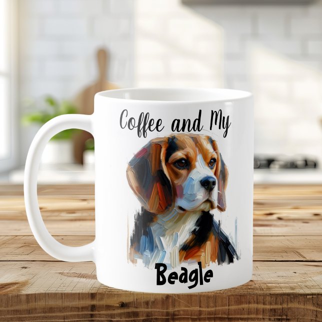 Cute  My Beagle Personalise Coffee Mug (Customize this Design with a few of your own Words)