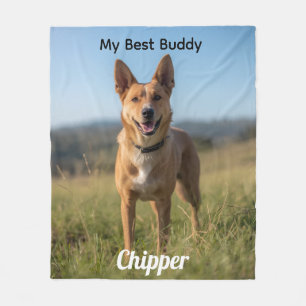 Cute My Best Buddy Cattle Dog Personalised Fleece Blanket