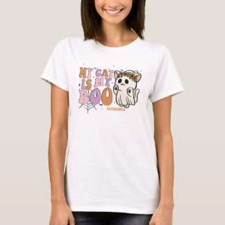 Cute My Cat Is My Boo Women's Halloween T-Shirt