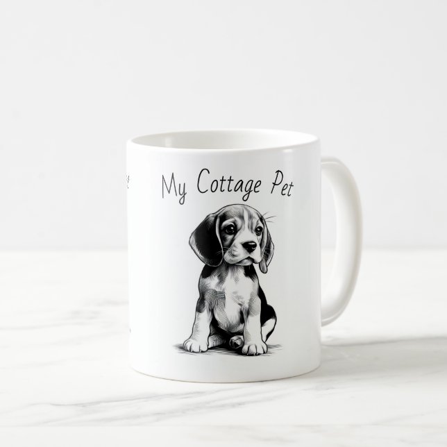  Cute My Cottage Pet -Beagle Coffee Mug (Front Right)