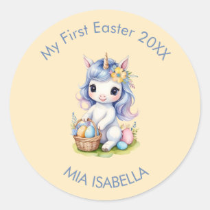 Cute My First Easter Unicorn Baby Sticker