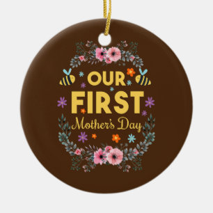 Cute My First Mother's Day Mum To Be  Ceramic Ornament