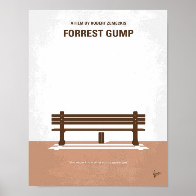 Cute My Forrest Gump Minimal Movie Poster Forrest (Front)