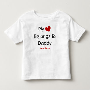 Cute My Heart Belongs to Daddy Baby Bodysuit