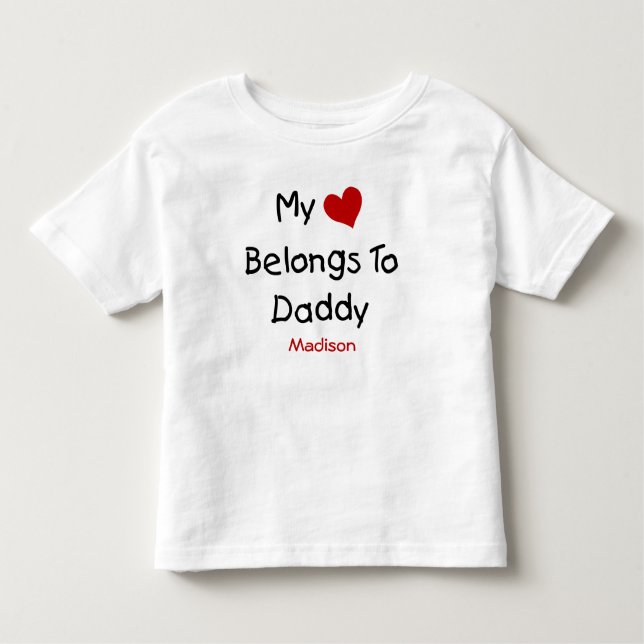 Cute My Heart Belongs to Daddy Baby Bodysuit (Front)