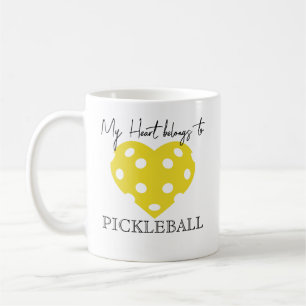 CUTE My Heart Belongs To Pickleball Coffee Mug