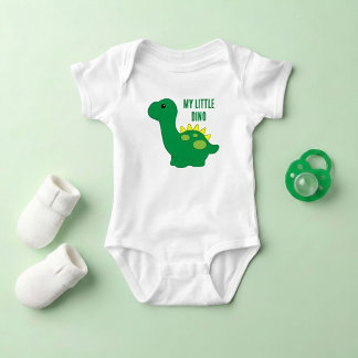 Cute My Little Dino Baby Bodysuit
