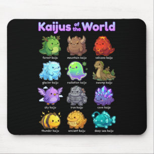 Cute Mythical Beast Collection Kawaii Kaiju Charac Mouse Pad