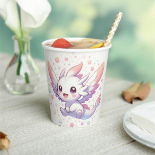 Cute Mythical Dragon Baby Shower Paper Cups