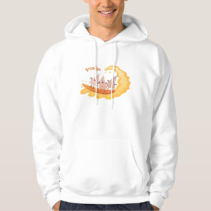 Cute nachos corn chips surfing cartoon  hoodie