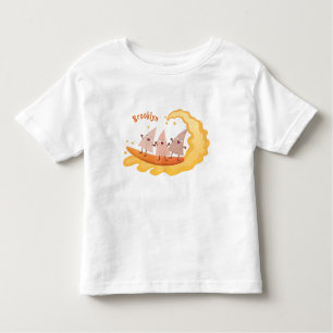 Cute nachos corn chips surfing cartoon  toddler T-Shirt