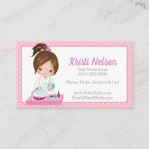 Cute Nail Tech Business Card