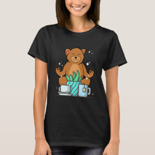 Cute Namaste Bear Do Yoga Gardening Coffee Tea T-Shirt