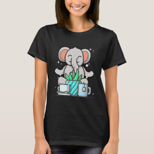 Cute Namaste Elephant Do Yoga Gardening Coffee T-Shirt