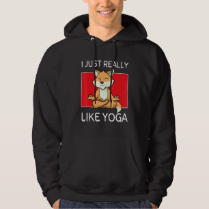 Cute Namaste Fox I Just Really Like Yoga Pilates Hoodie