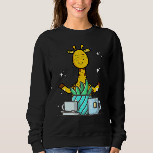 Cute Namaste Giraffe Do Yoga Gardening Coffee Sweatshirt