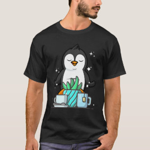 Cute Namaste Pinguin Do Yoga Gardening Coffee T-Shirt