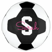 Cute Name & Monogram | Black White & Pink