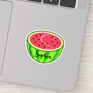 Cute Name & Monogram Kawaii Watermelon Teacher